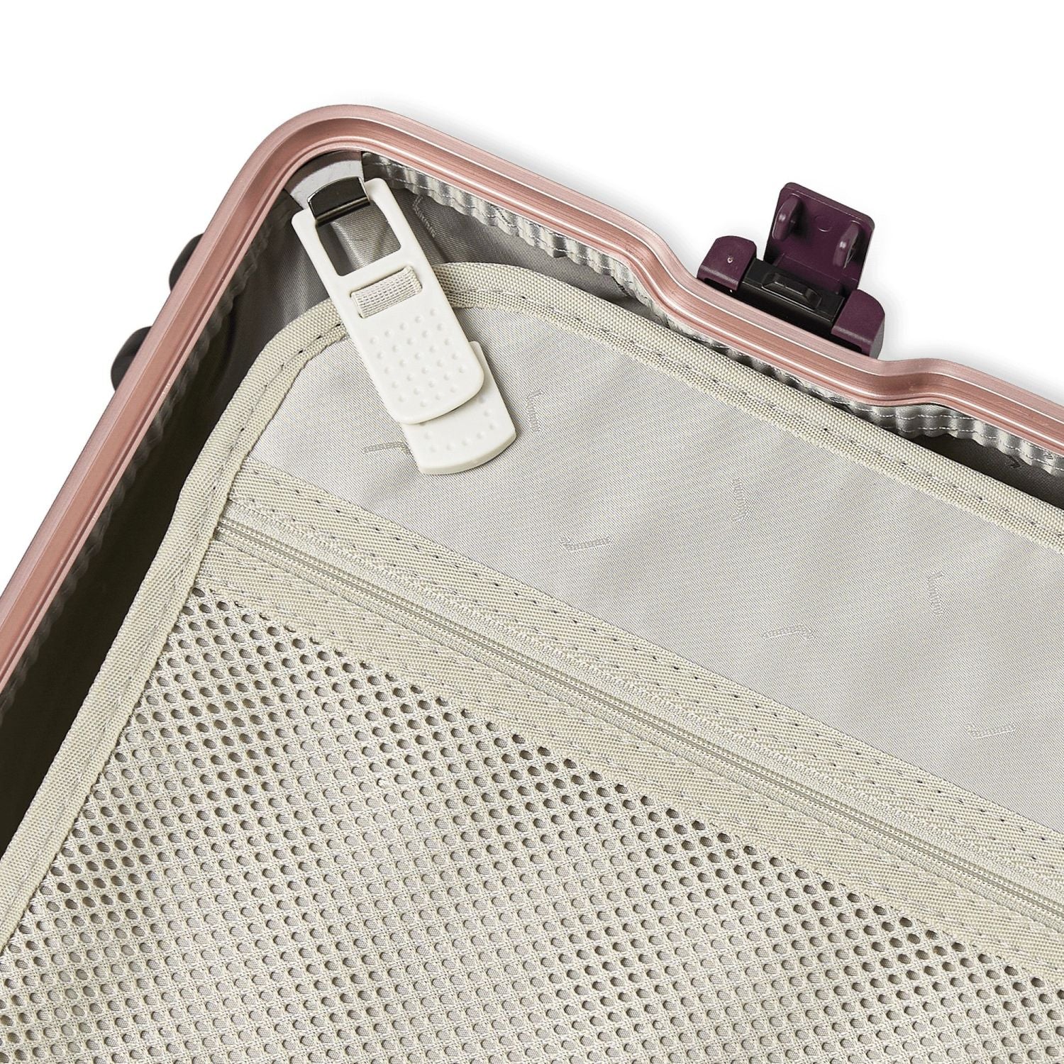 July Carry On Trunk Polycarbonate 21" Luggage With Fast Charge Usb-C Cable - Plum