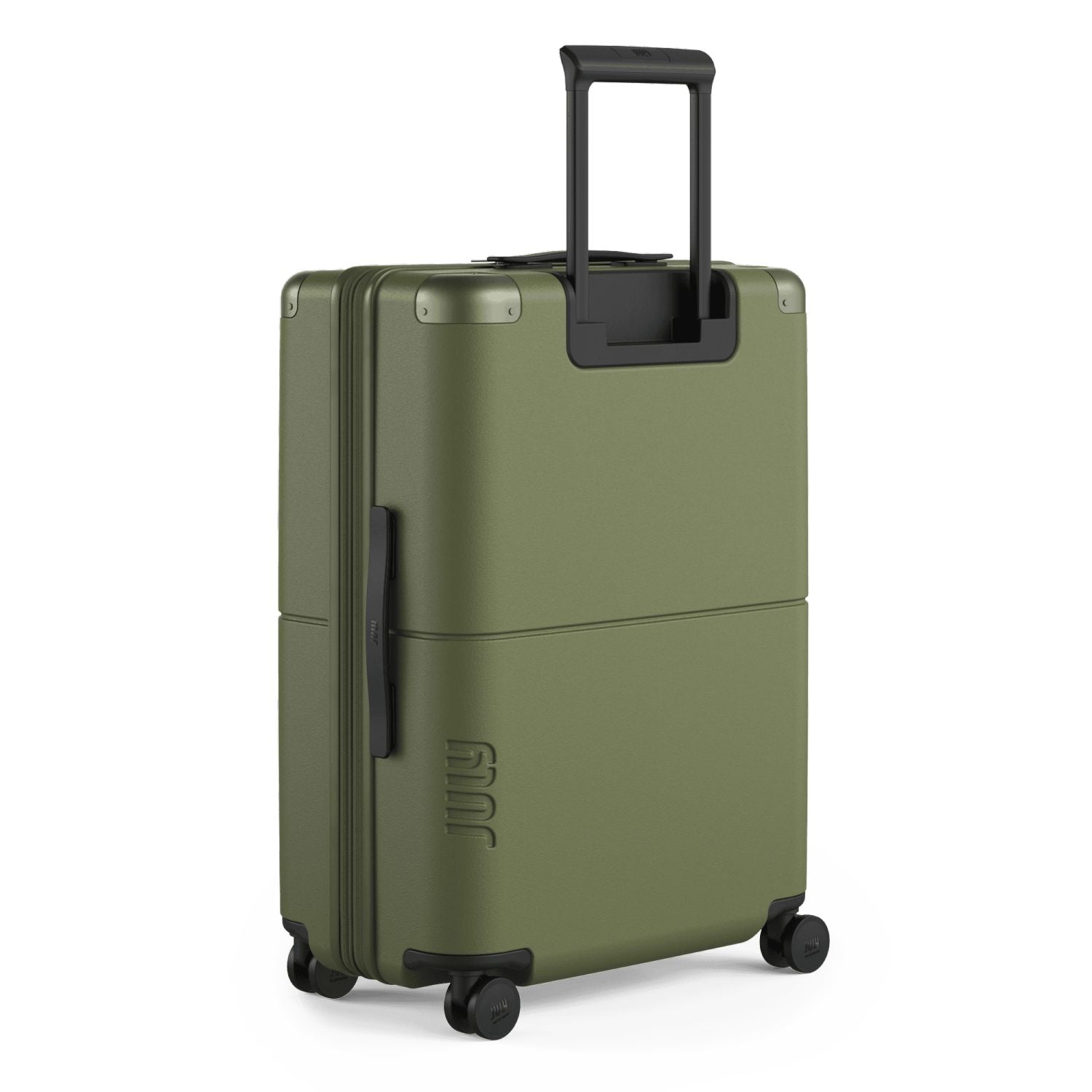 July Checked Expandable Polycarbonate 26" Luggage - Olive