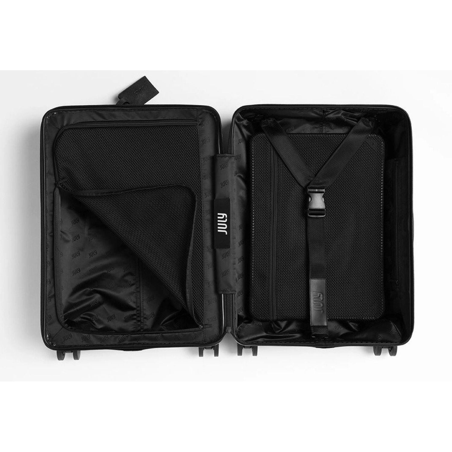 July Checked Plus Expandable Polycarbonate 28" Luggage - Charcoal