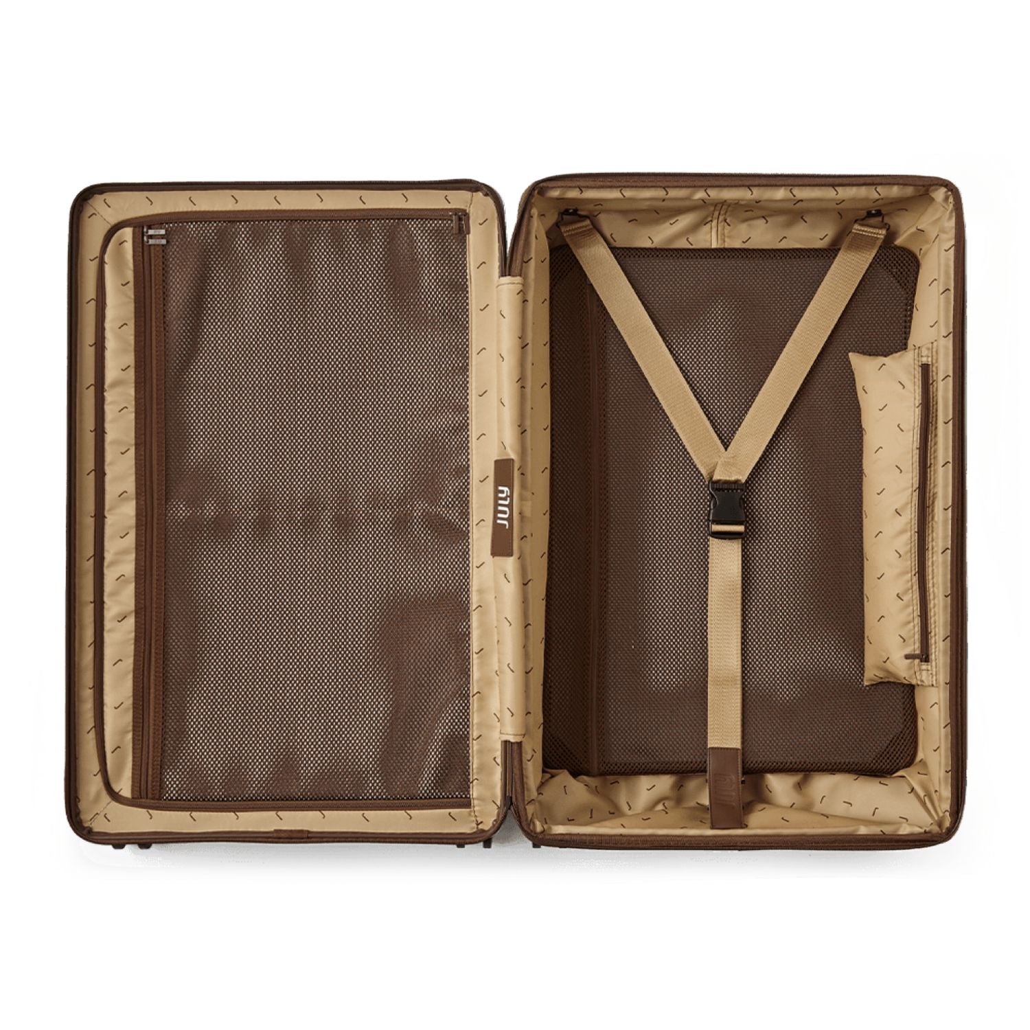 July Checked Plus Expandable Polycarbonate 28" Luggage - Dark Brown