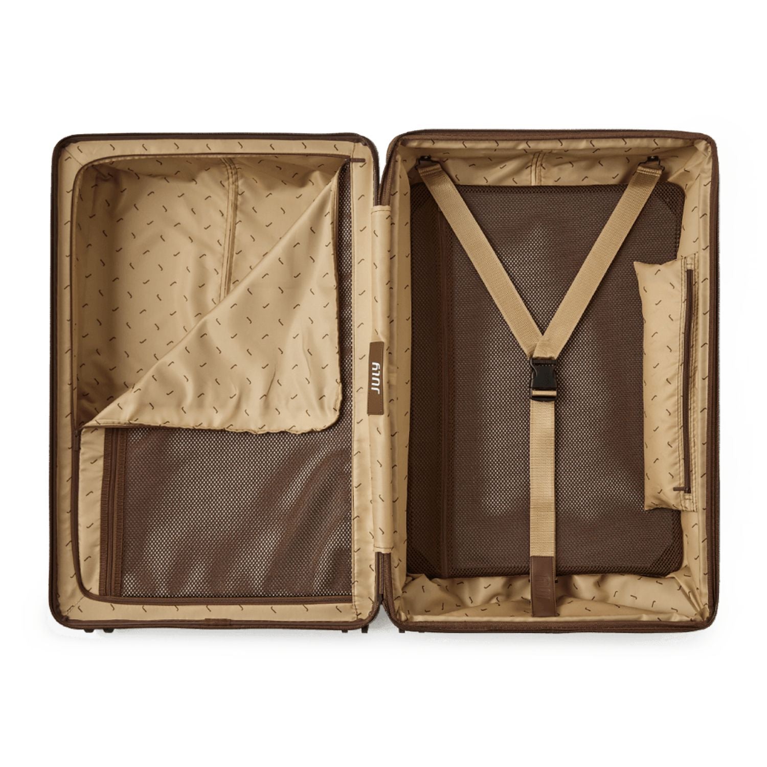 July Checked Plus Expandable Polycarbonate 28" Luggage - Dark Brown