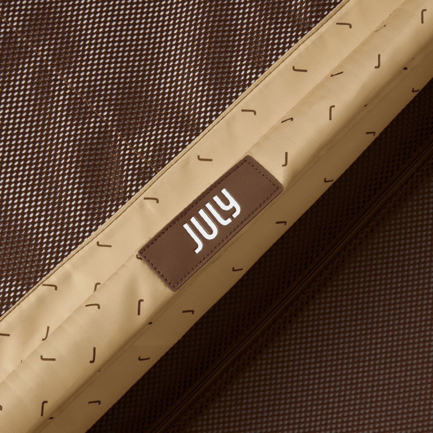 July Checked Plus Expandable Polycarbonate 28" Luggage - Dark Brown