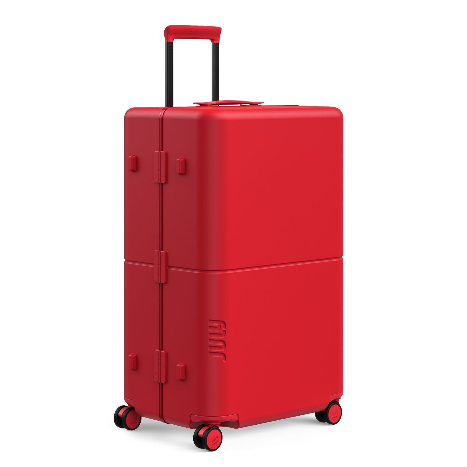 July Checked Plus Trunk Polycarbonate Frame 30" Luggage - Matte Cherry Red