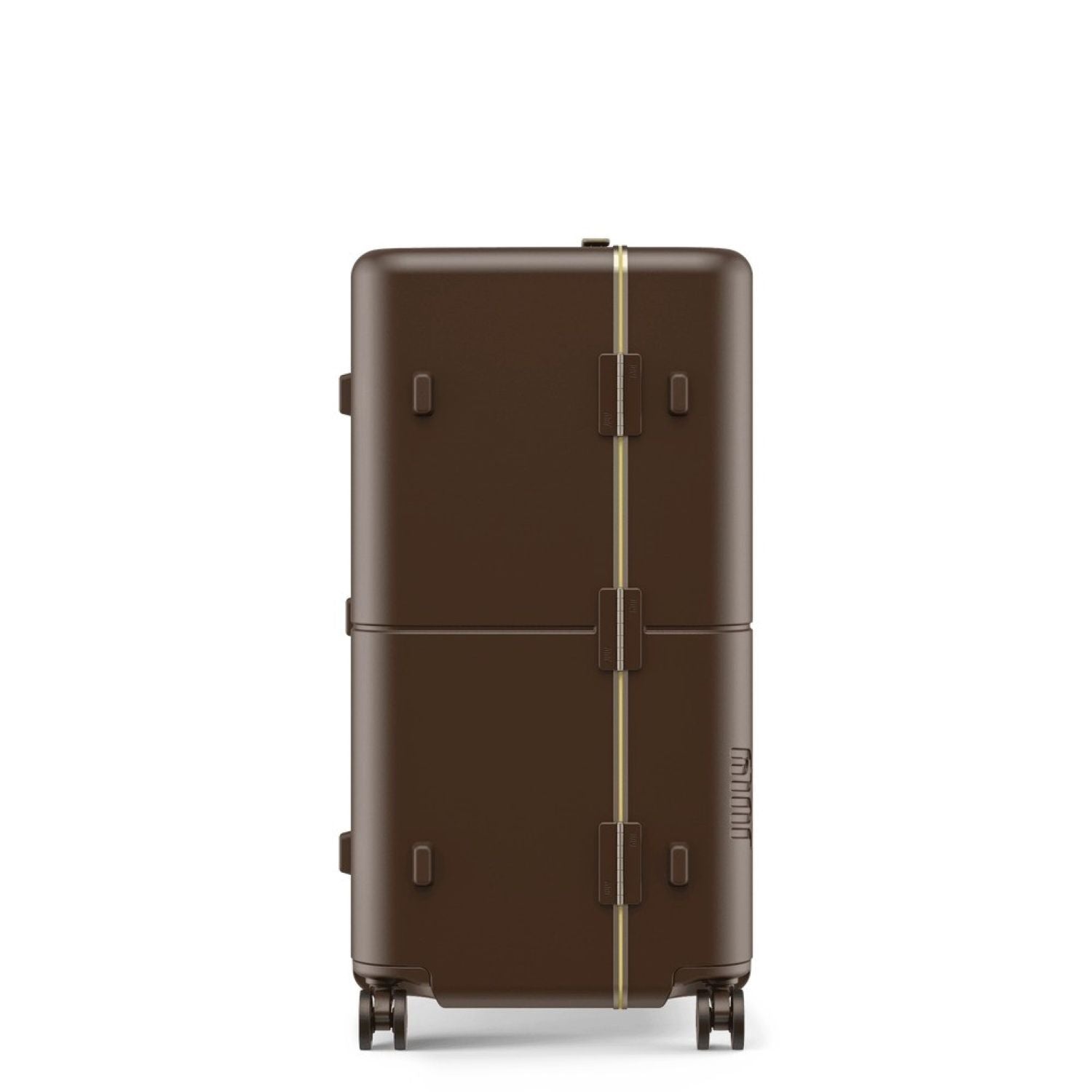 July Checked Trunk Polycarbonate Frame 28" Luggage - Matte Brown