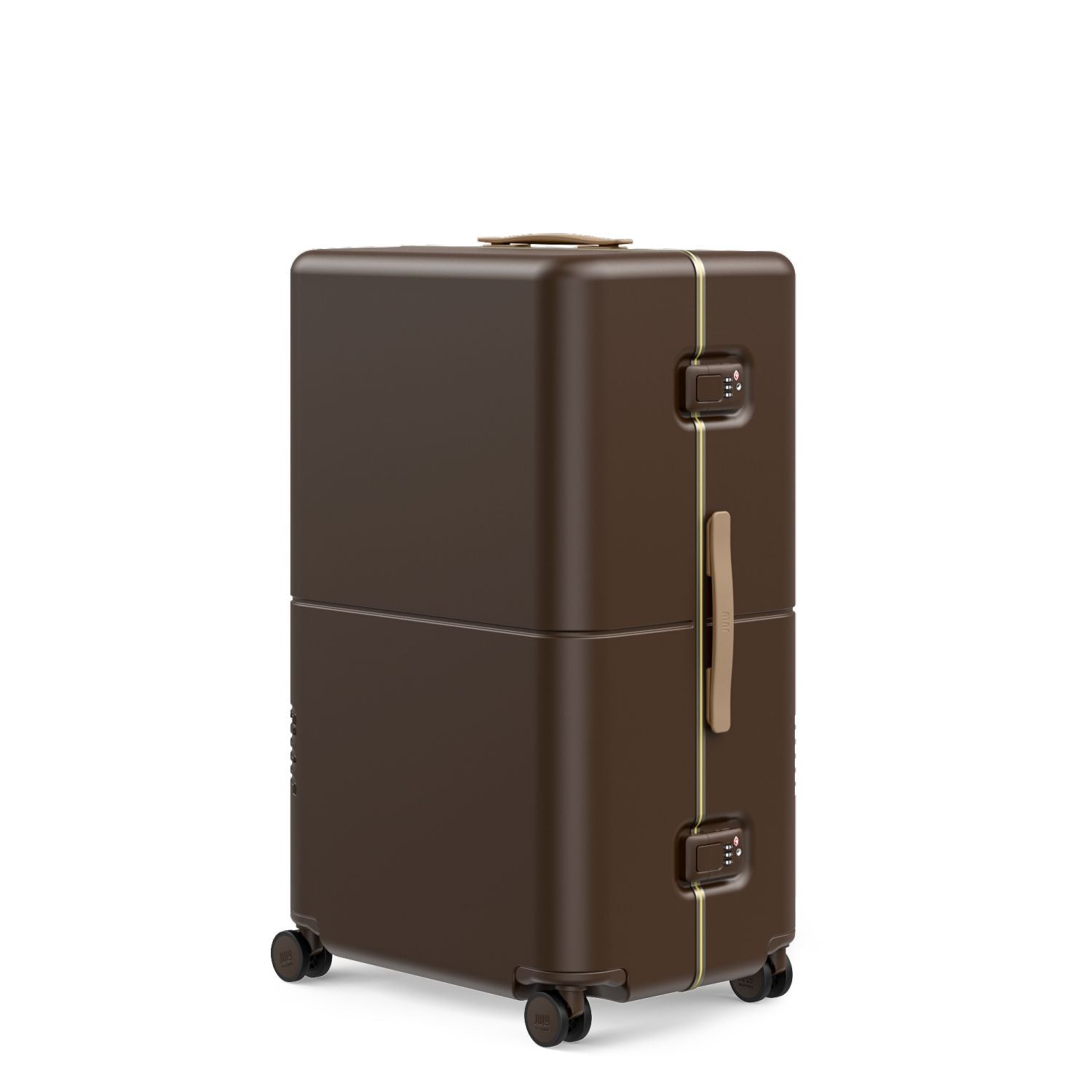 July Checked Trunk Plus Polycarbonate Frame 30" Luggage - Matte Brown