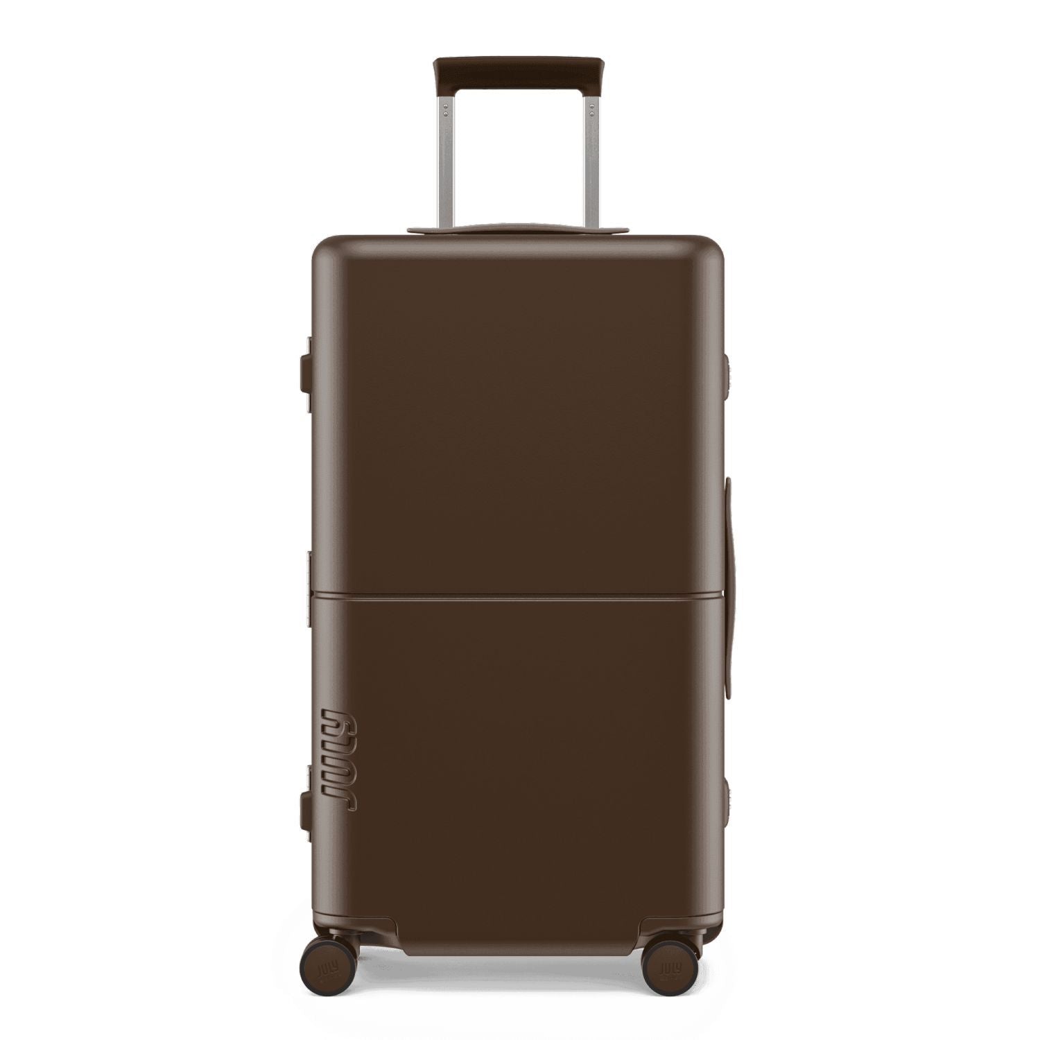 July Checked Trunk Polycarbonate Frame 28" Luggage - Brown