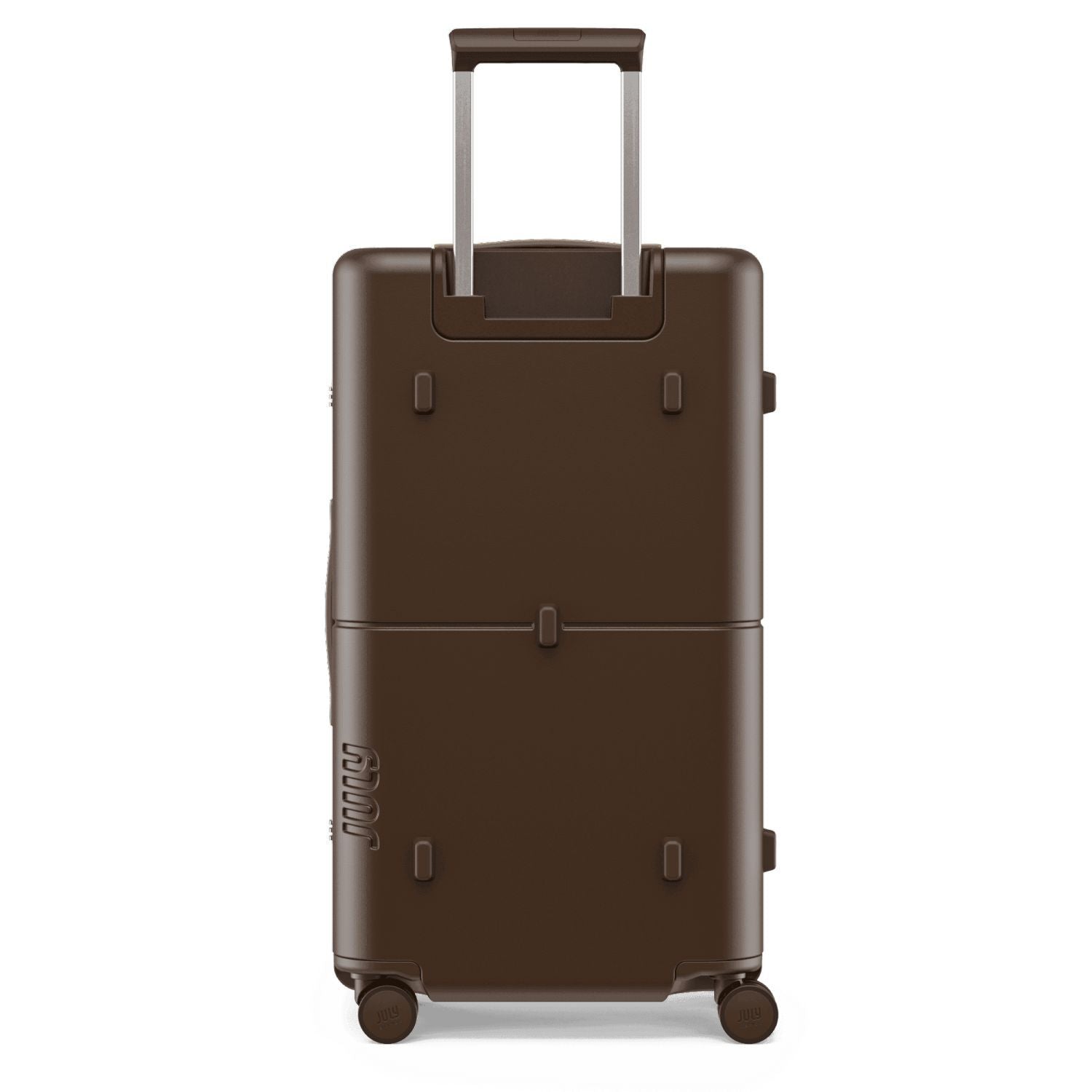 July Checked Trunk Polycarbonate Frame 28" Luggage - Brown