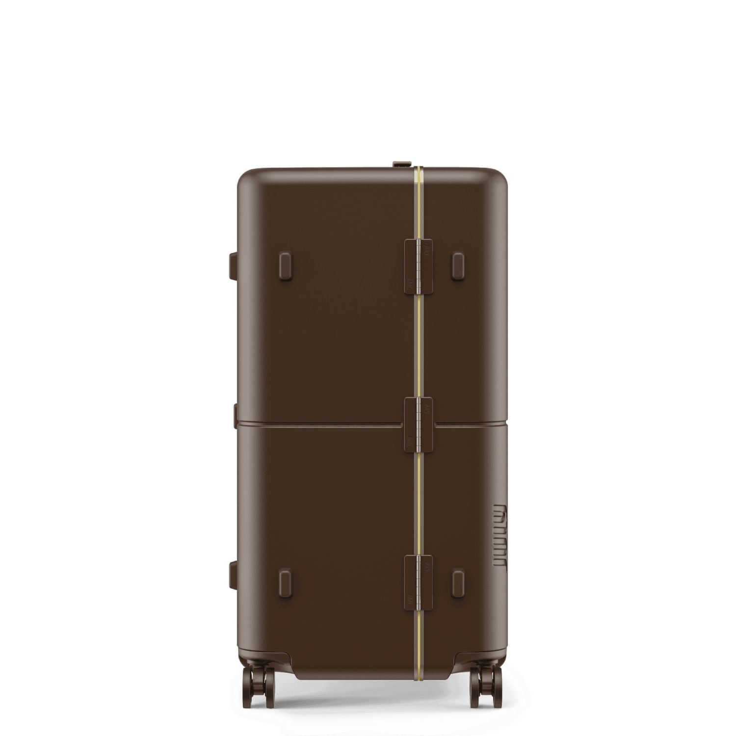 July Checked Trunk Polycarbonate Frame 28" Luggage - Brown