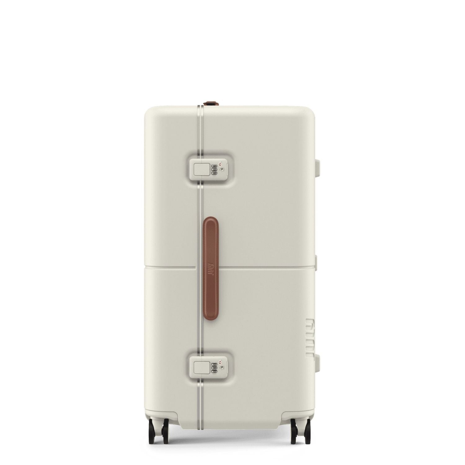 July Checked Trunk Polycarbonate Frame 28" Luggage - Matte Cream