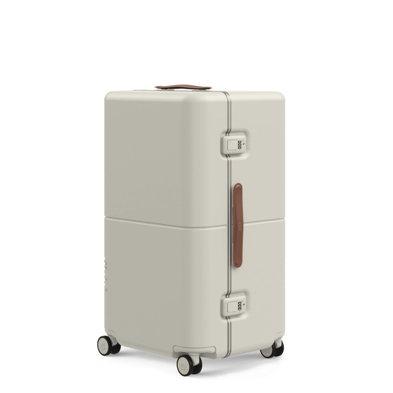 July Checked Trunk Polycarbonate Frame 28" Luggage - Matte Cream