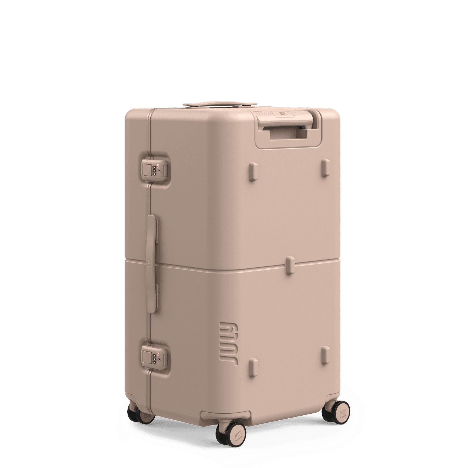 July Checked Trunk Polycarbonate Frame 28" Luggage - Matte Sand