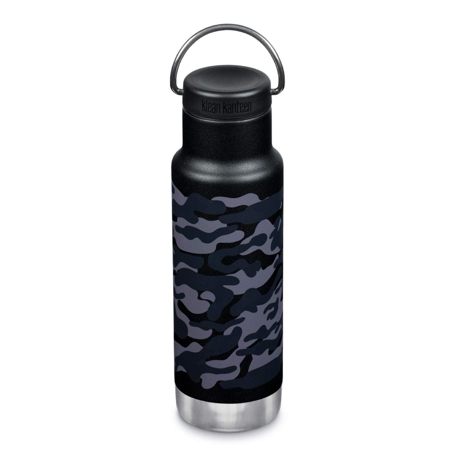 Klean Kanteen Insulated Classic 12oz Water Bottle (with Loop Cap) (Black Camo)