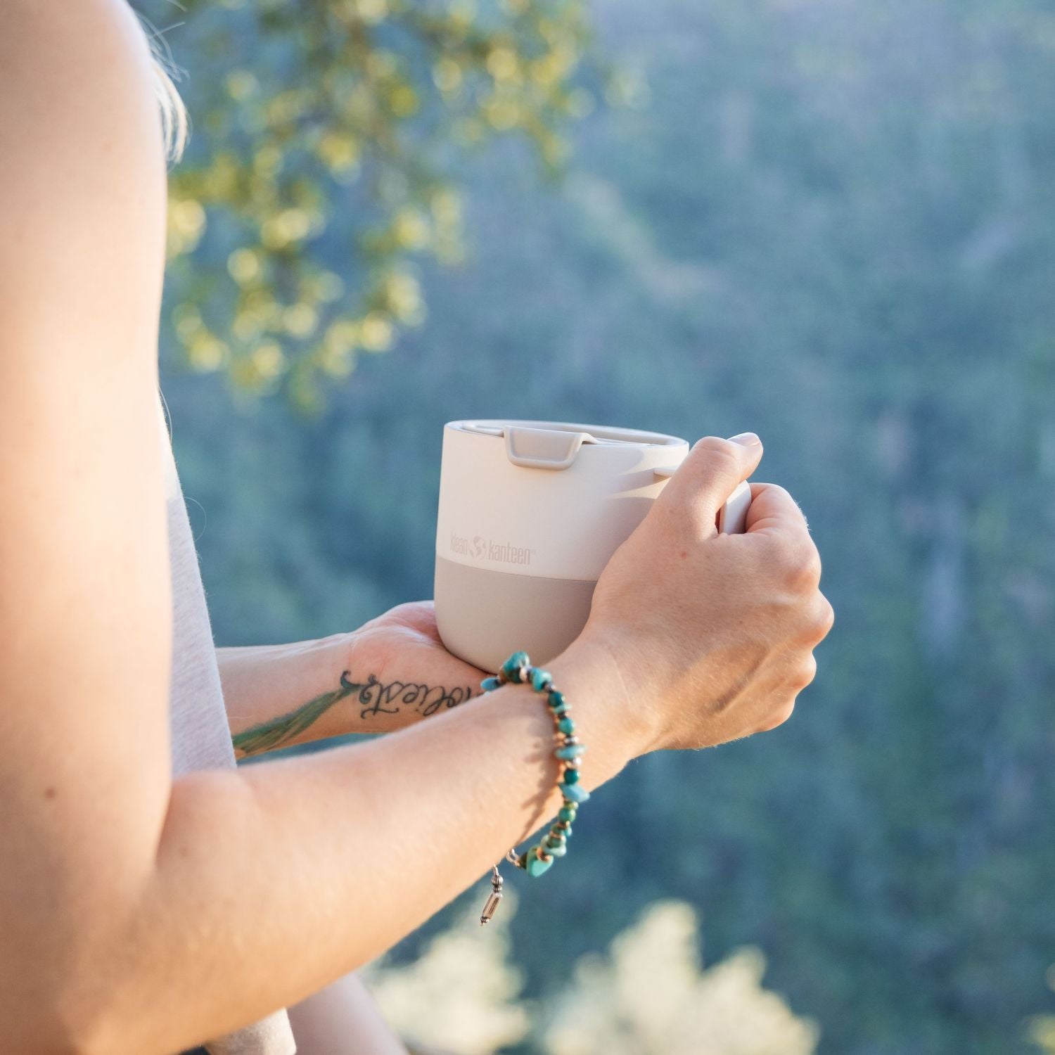 Klean Kanteen Rise 14oz Mug (with Flip Lid) (Tofu)