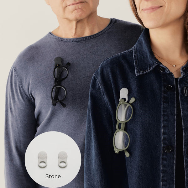 Klipsta Spex Glasses Clips 2 Pack (Stone)