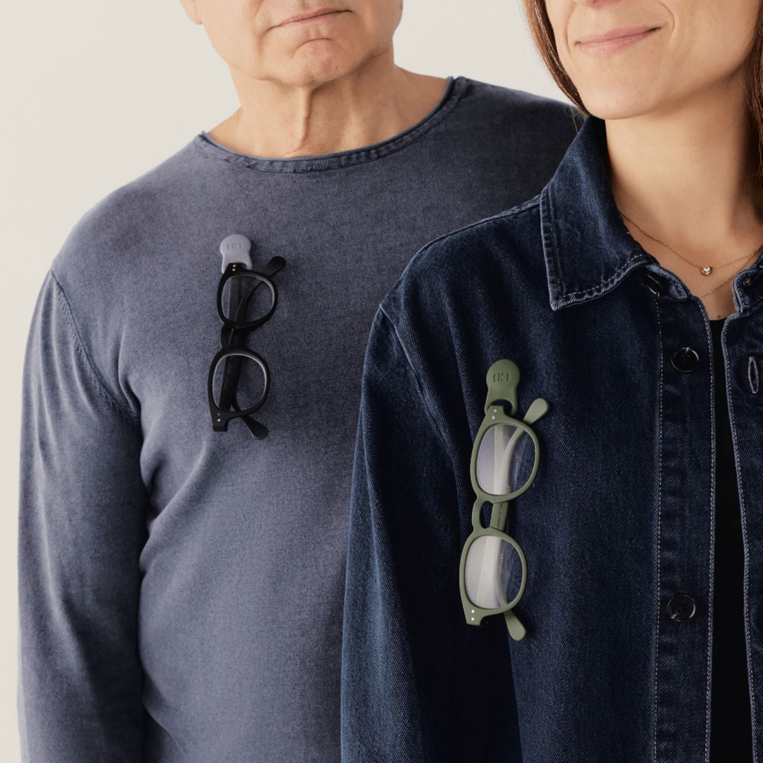Klipsta Spex Glasses Clips 2 Pack (Stone)