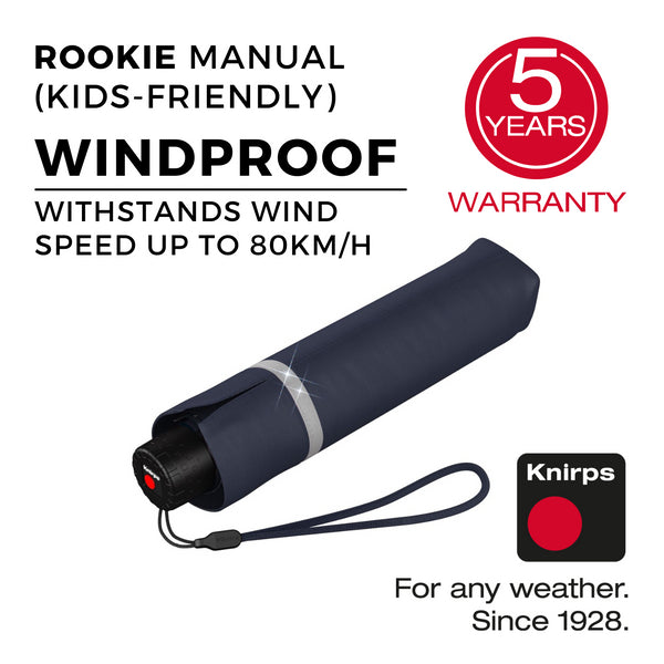 Knirps Rookie Manual Reflective Umbrella - Navy