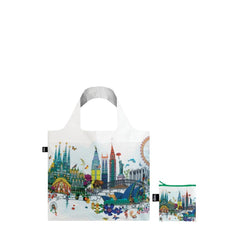 LOQI Artist Foldable Tote Bag - Kristjana S Williams Interiors - World Skyline
