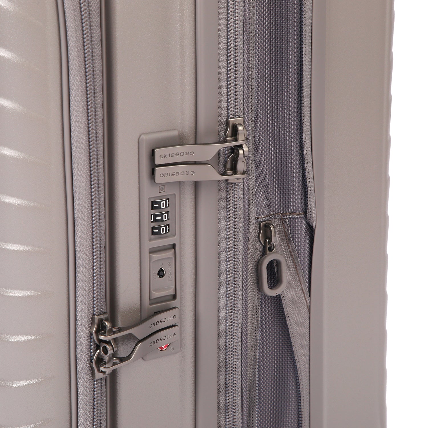 CROSSING INVI 20" Carry On Expandable Luggage With Front & Middle Access V3 - Latte