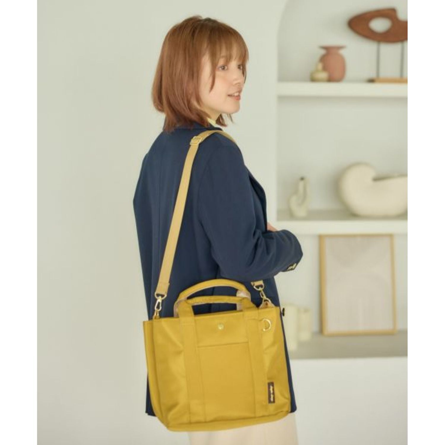 Legato Largo Easy Find 2Way Shoulder Bag (Navy)