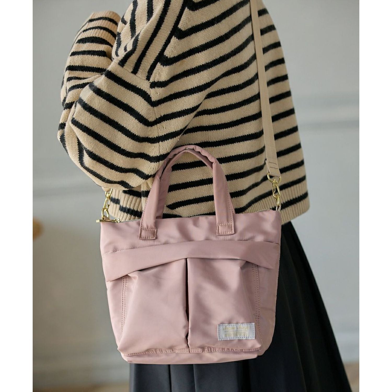 Legato Largo Helmet Bag 2Way Shoulder Bag (Grey Beige)