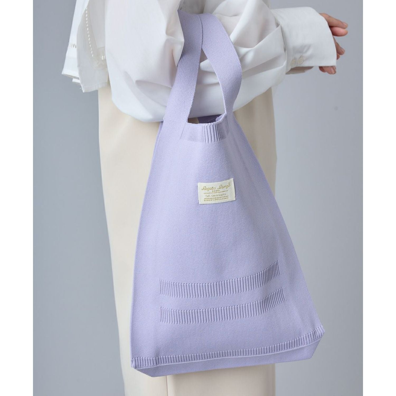 Legato Largo Knit Series Knit Bag M (Lavender)