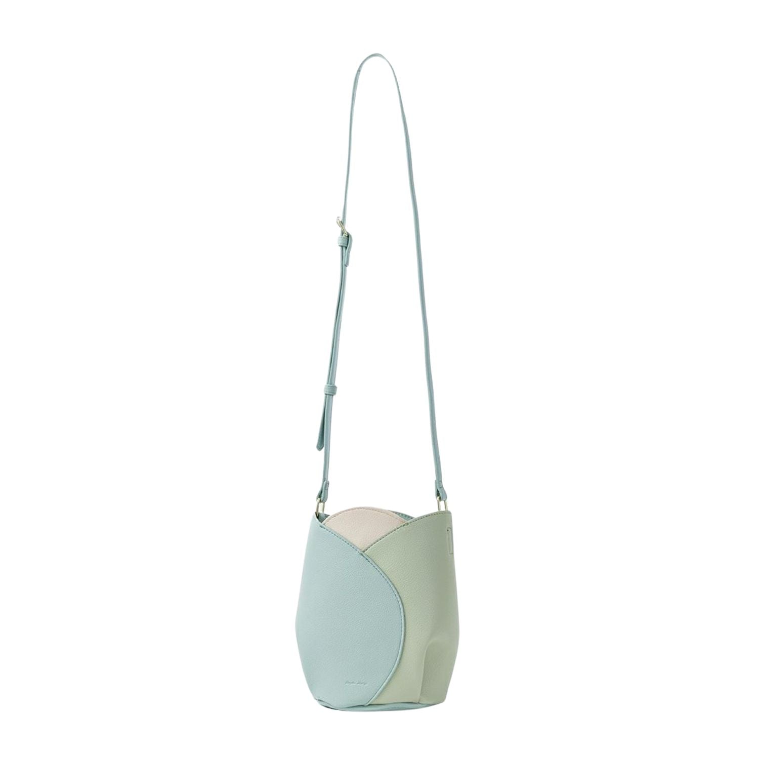 Legato Largo Tulip Faux Leather Series Mini Shoulder Bag (Combination Green)