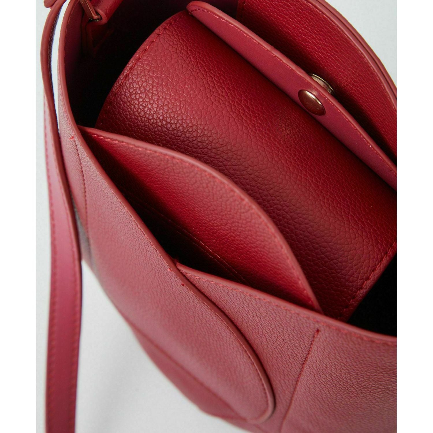 Legato Largo Tulip Faux Leather Series Mini Shoulder Bag (Pink/Beige)