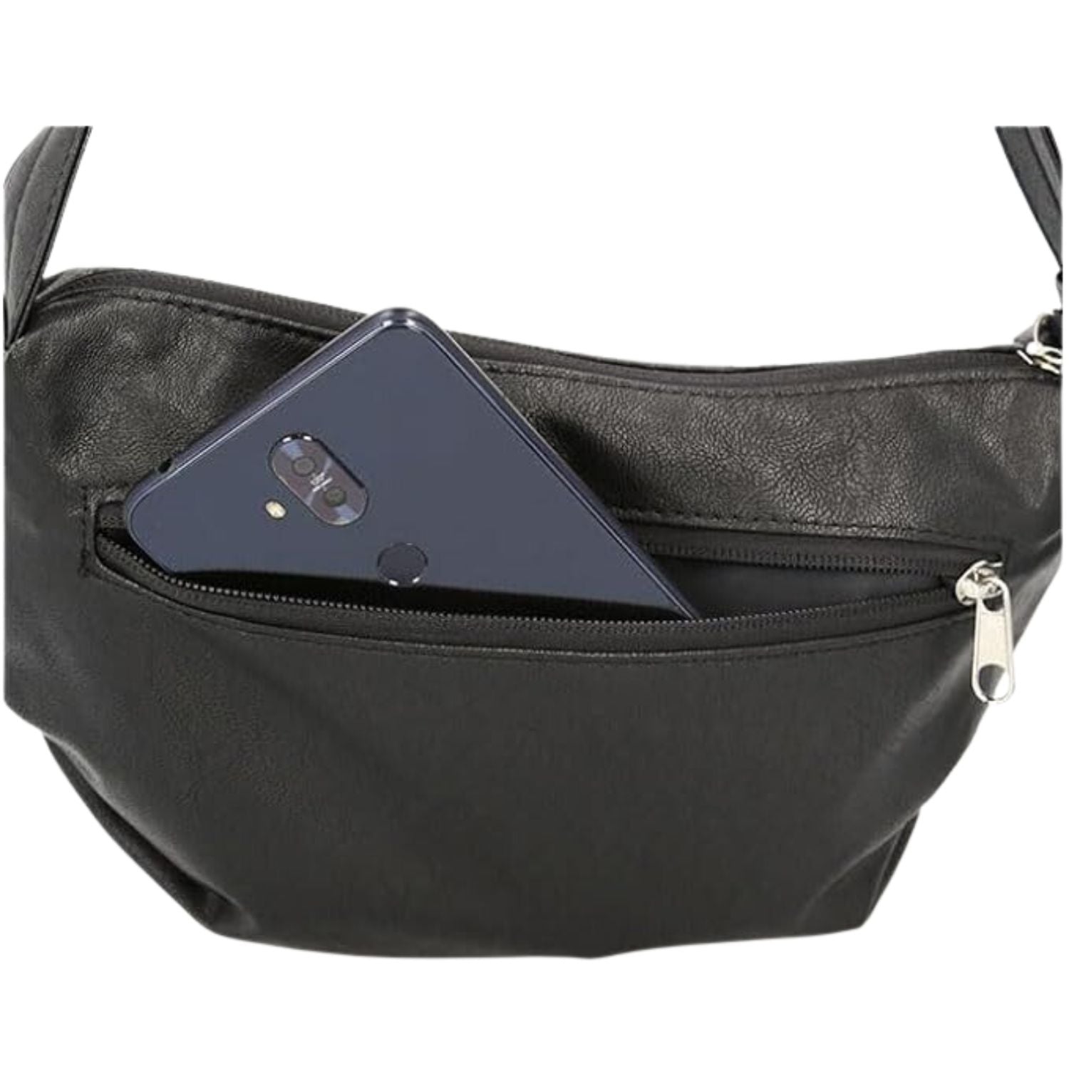 Legato Largo Washable Hammock Bag Mini One Shoulder Bag (Black)