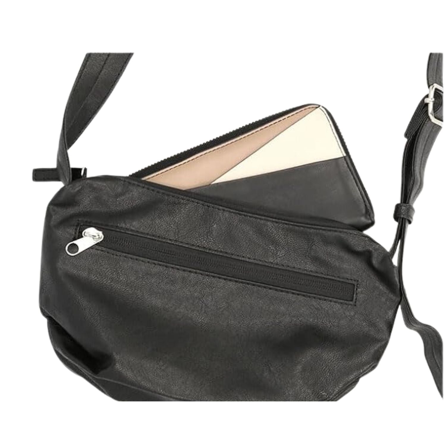 Legato Largo Washable Hammock Bag Mini One Shoulder Bag (Black)