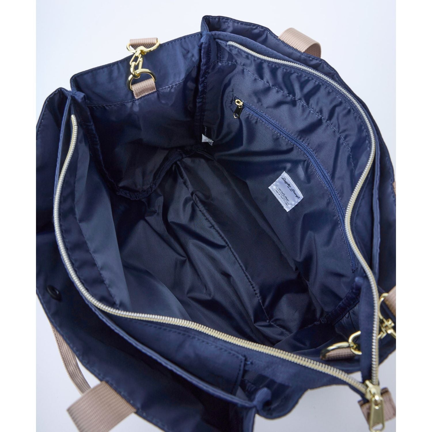 Legato Largo Washable Nylon 2Way Tote Bag (Navy)