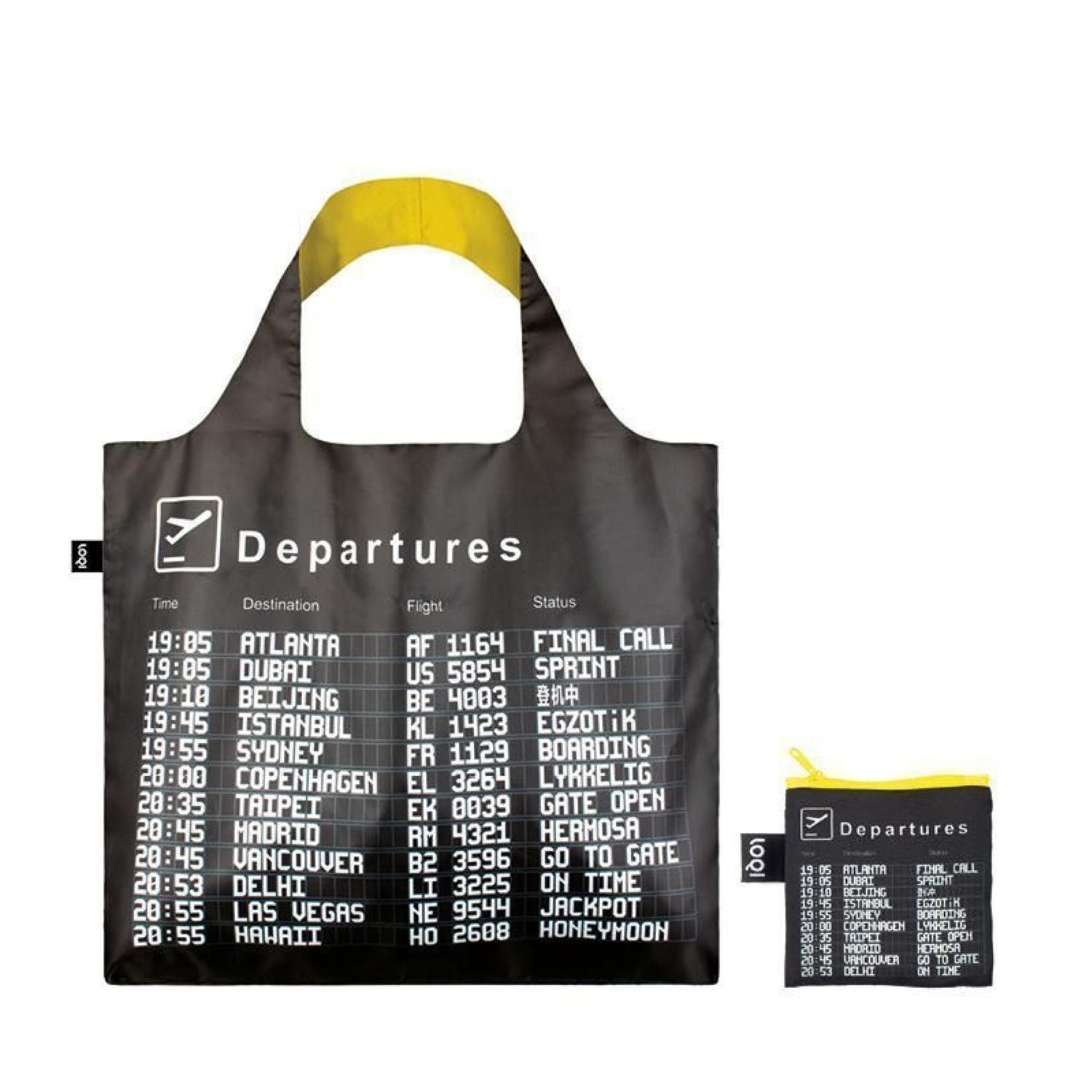 LOQI Airport Foldable Tote Bag - Arrivals