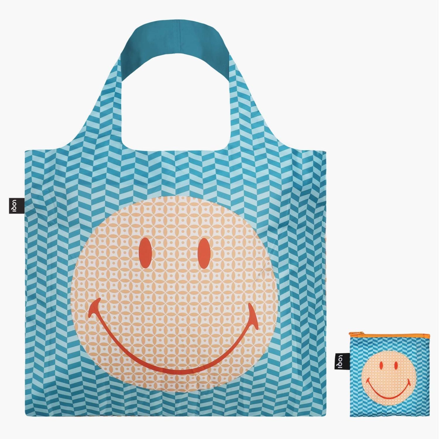 LOQI Artist Bag Smiley Geometric Recycled