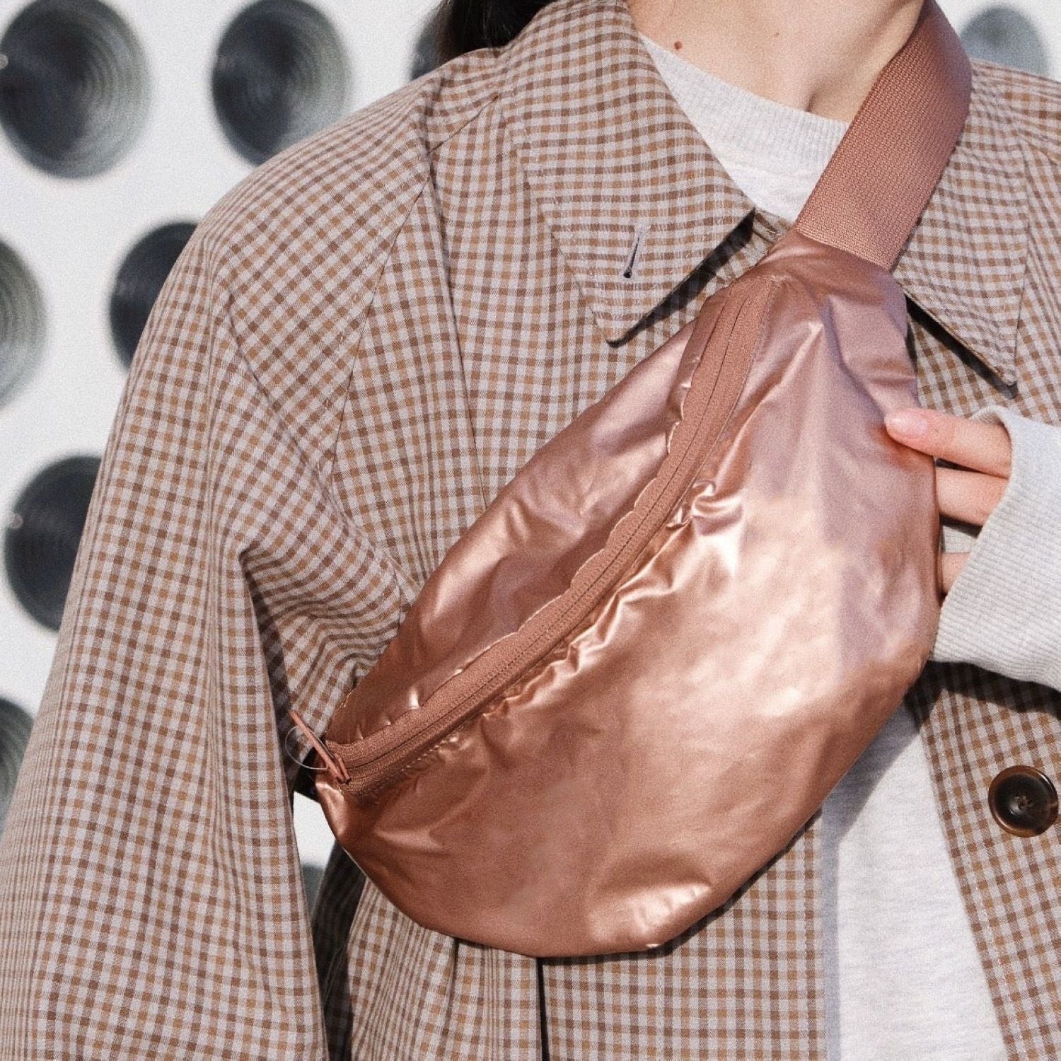 Loqi Bum Bags - Metallic - Rose Gold