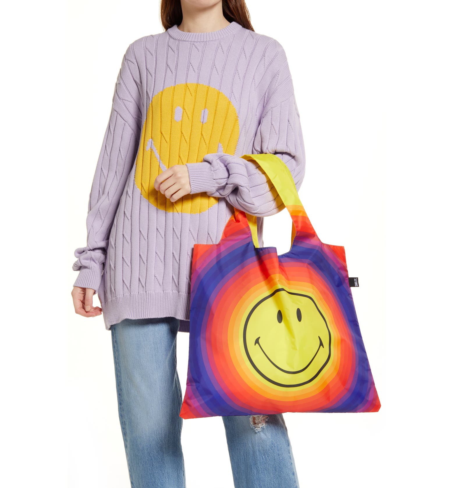 LOQI Museum Bag - Smiley - Rainbow Capsule