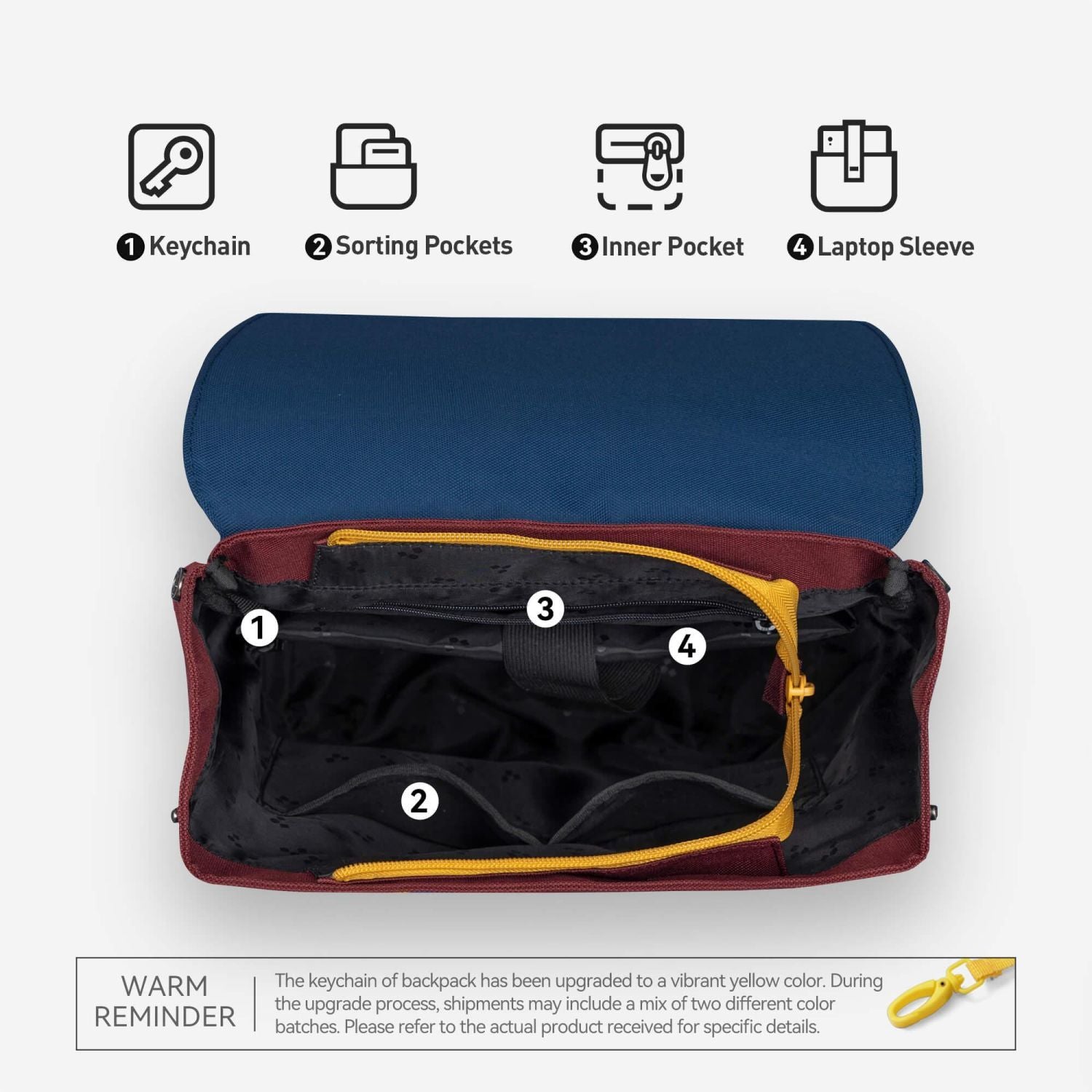 MAH Siro 11L Backpack - Wine/Blue