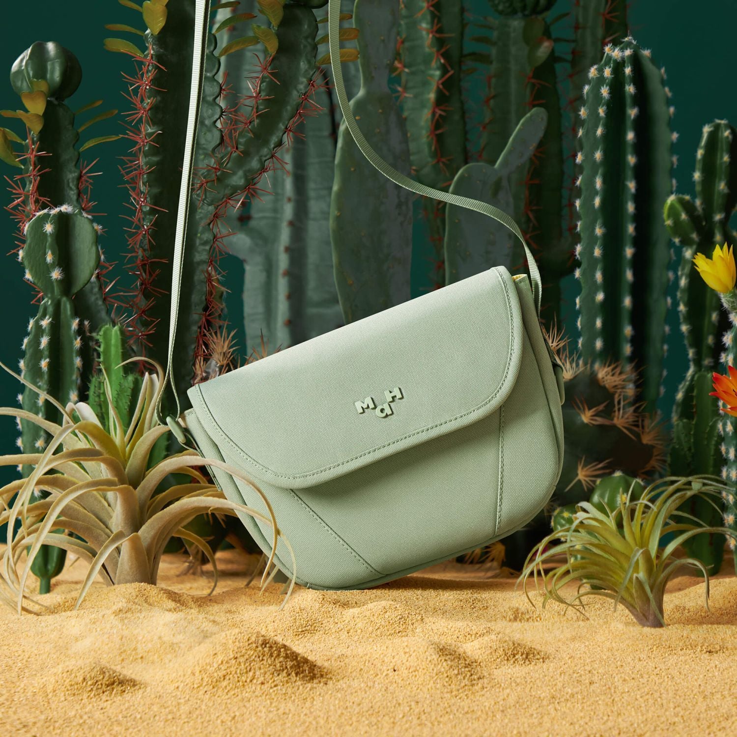 MAH Young Cross Shuttle Sling Bag - Cactus Green