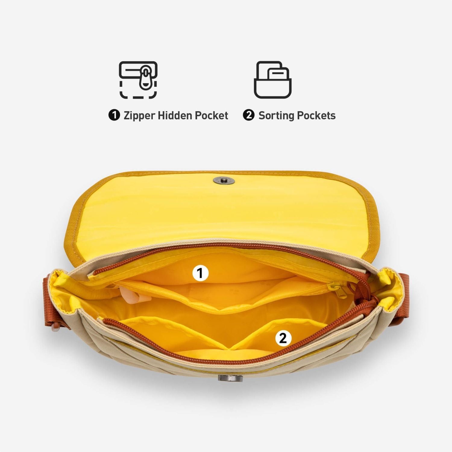 MAH Young Cross Shuttle Sling Bag - Classic Yellow