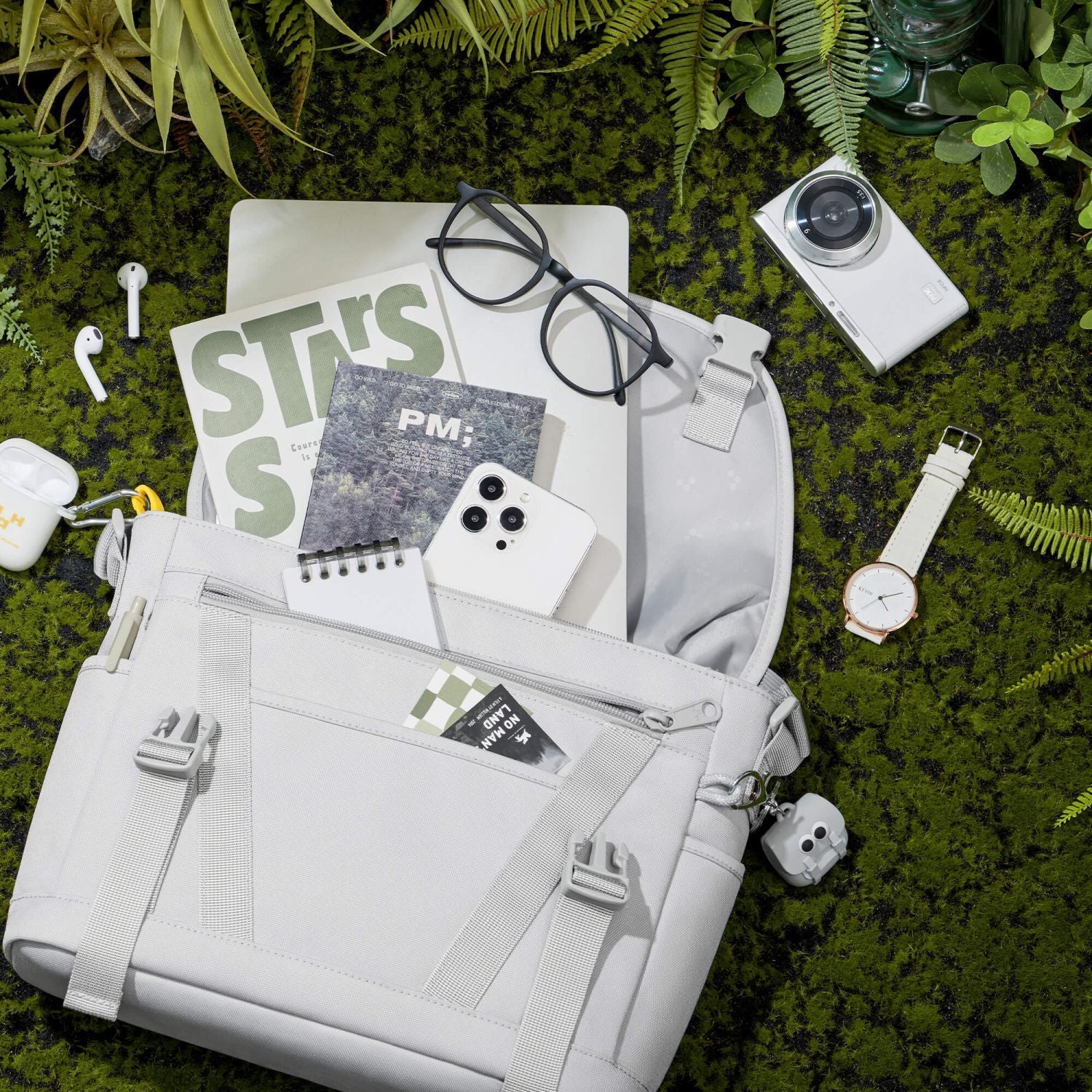 MAH Young Tour Cross Sling Bag - Light Grey