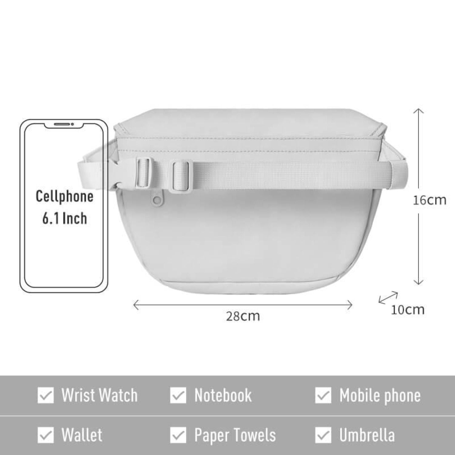 MAH Young Tour Hip Pack Sling Bag - Dark Blue