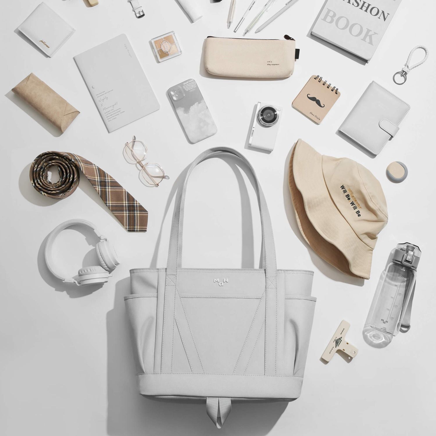 MAH Young Tour Tote Bag - Light Grey