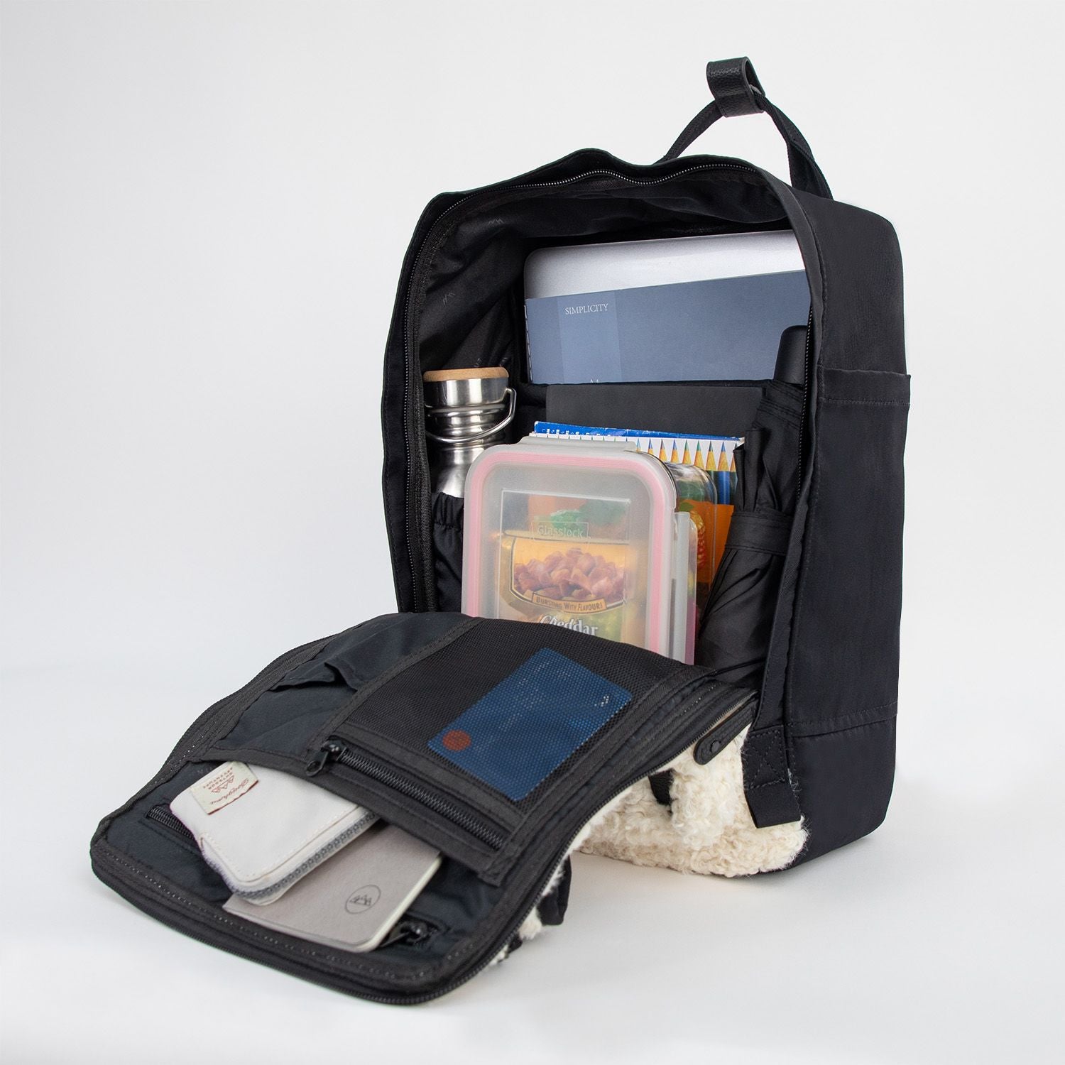 Doughnut Macaroon Fairies & Friends Series Backpack - Black X White