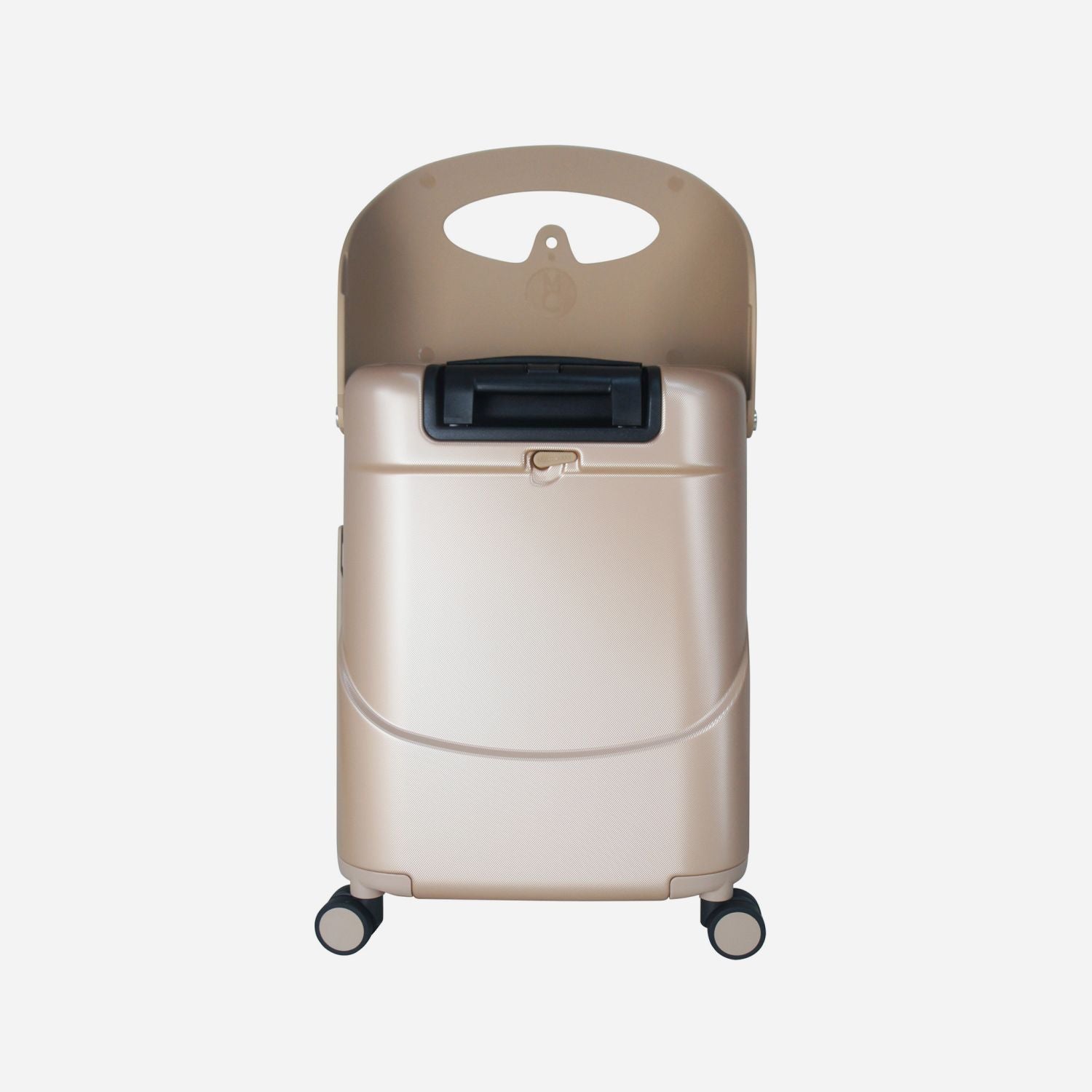 MiaMily Multicarry Carry On 18 Inch Luggage with Built-in Seat for Children (Champagne Gold)