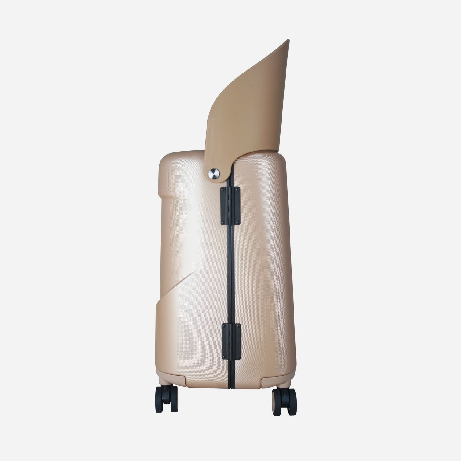 MiaMily Multicarry Carry On 18 Inch Luggage with Built-in Seat for Children (Champagne Gold)