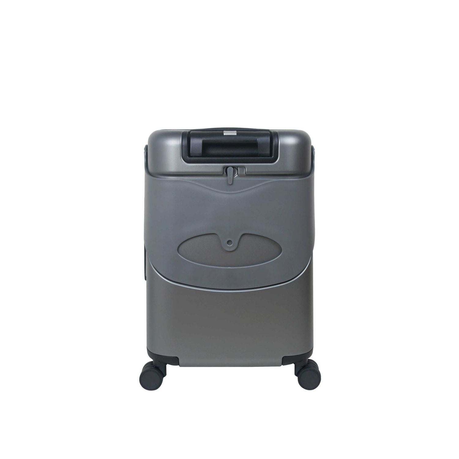 MiaMily Multicarry Carry On 18 Inch Luggage with Built-in Seat for Children (Charcoal Grey)