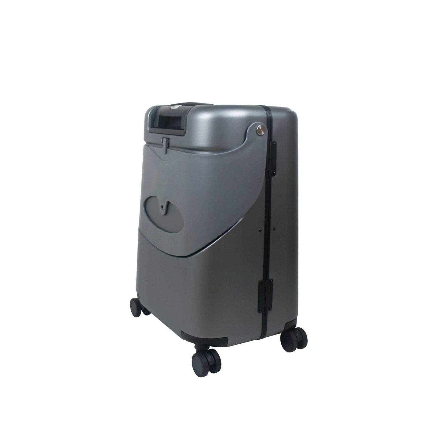 MiaMily Multicarry Carry On 18 Inch Luggage with Built-in Seat for Children (Charcoal Grey)