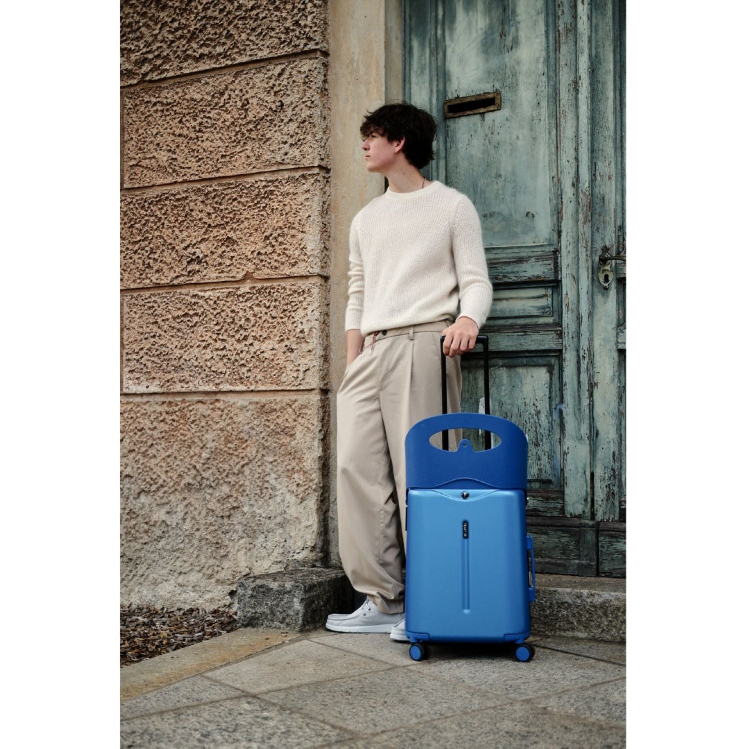 MiaMily Multicarry Carry On 18 Inch Luggage with Built-in Seat for Children (Cobalt Blue)