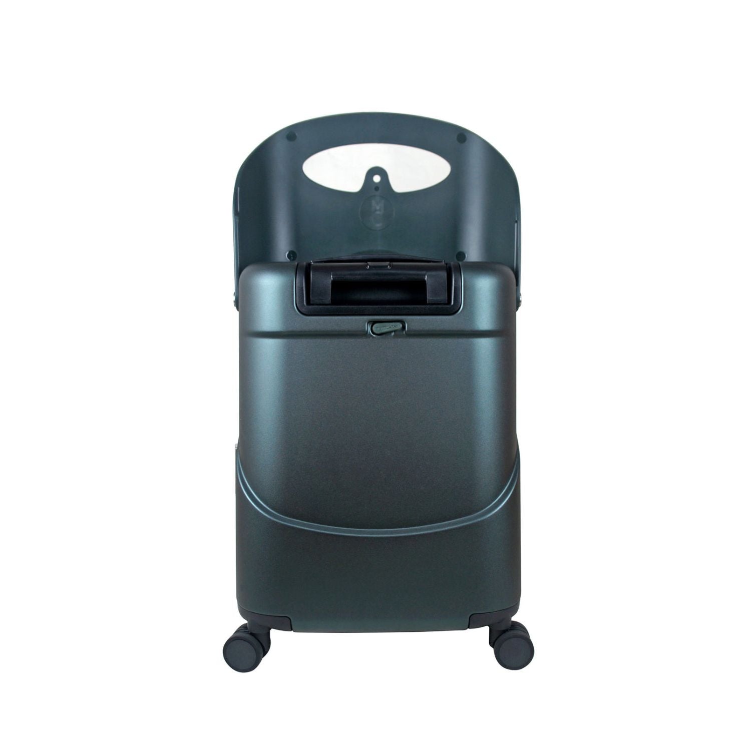 MiaMily Multicarry Carry On 18 Inch Luggage with Built-in Seat for Children (Forest Green)