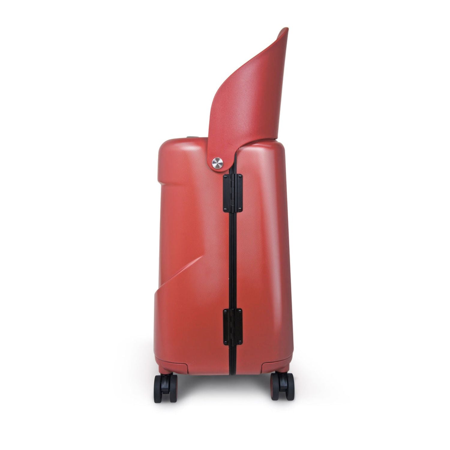MiaMily Multicarry Carry On 18 Inch Luggage with Built-in Seat for Children (Maroon Red)