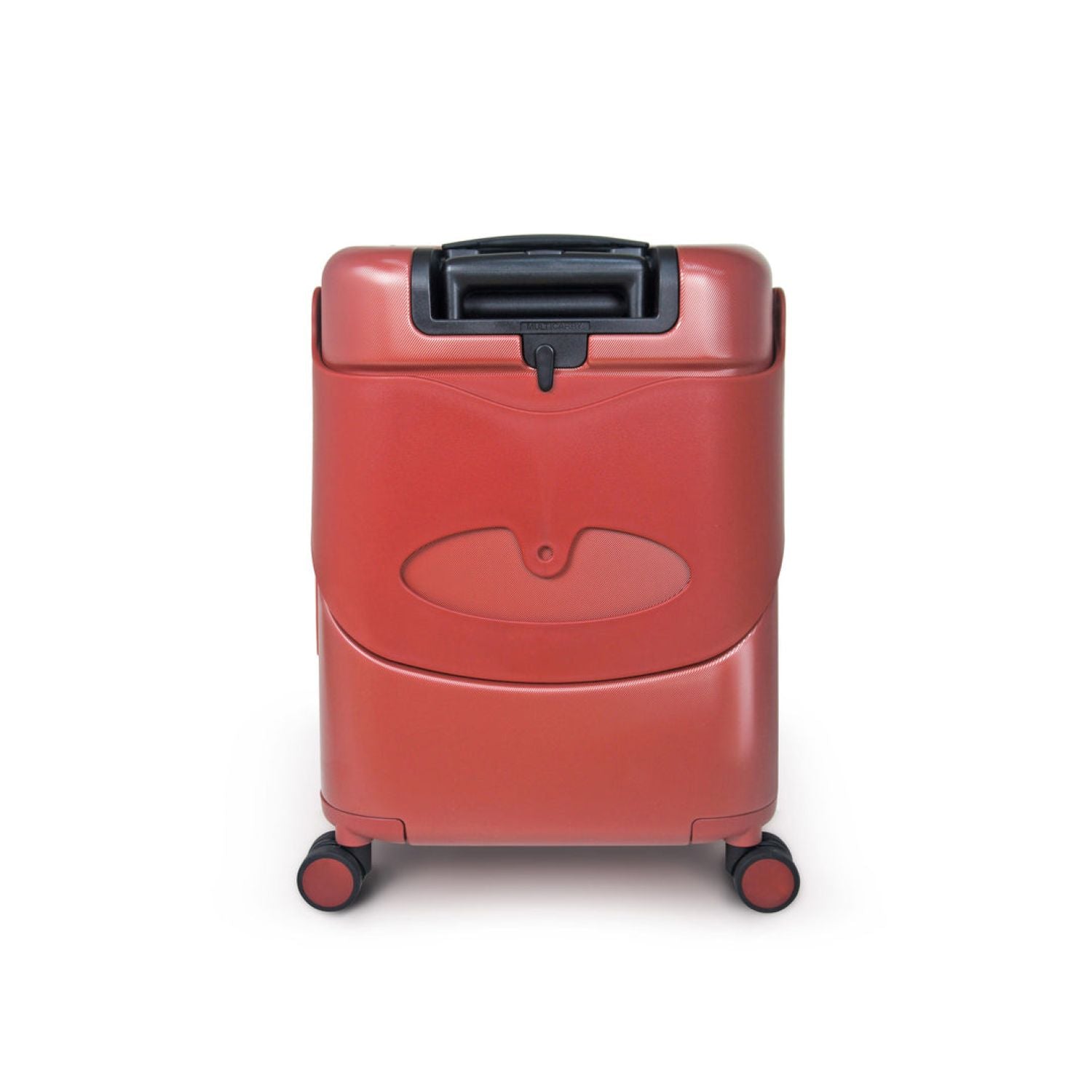 MiaMily Multicarry Carry On 18 Inch Luggage with Built-in Seat for Children (Maroon Red)