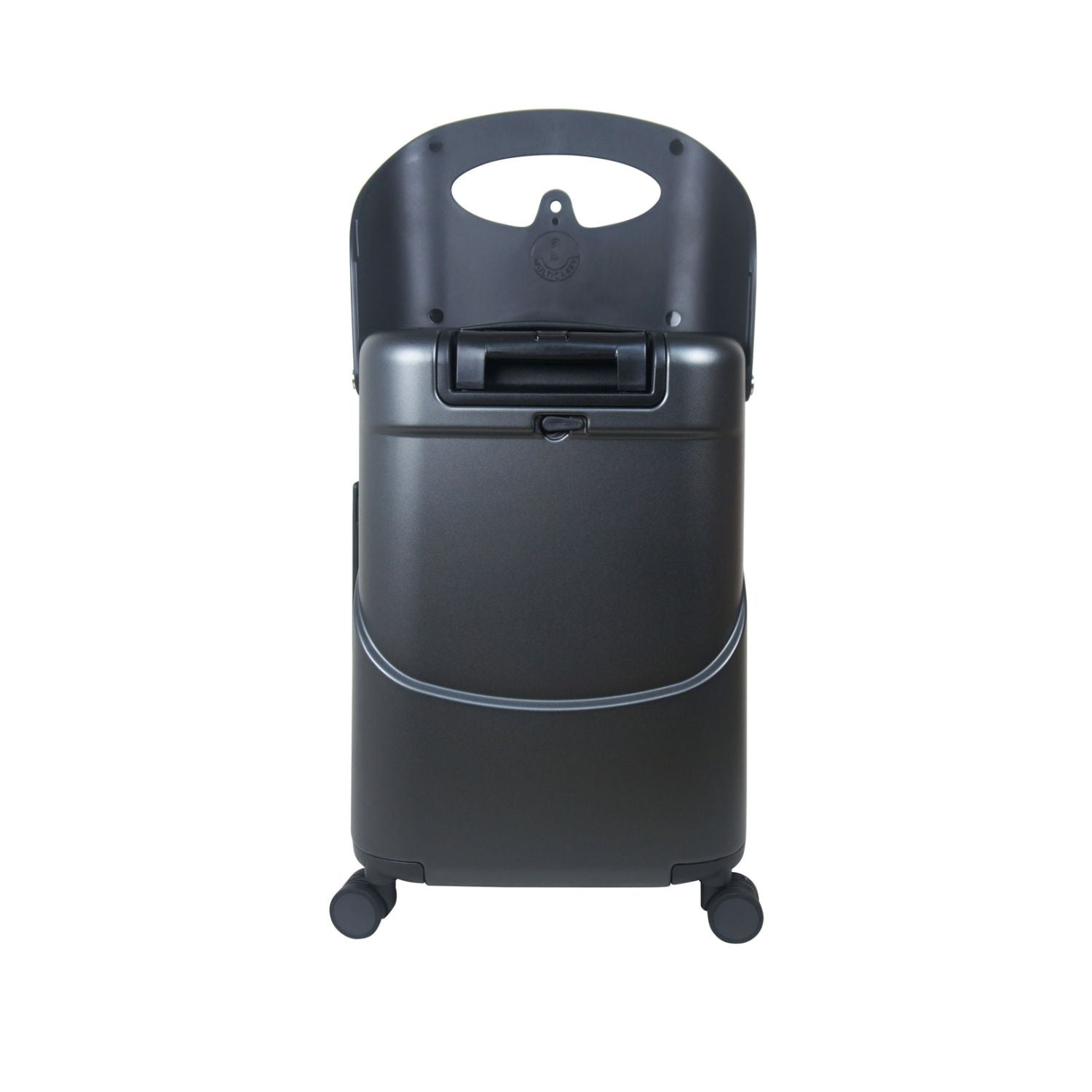 MiaMily Multicarry Carry On 18 Inch Luggage with Built-in Seat for Children (Midnight Black)